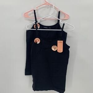 Shapermint All Day Everyday Scoop Neck Cami 2XL Bundle of 2 Black Shapewear NWT